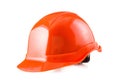 Red safety helmet on white background, hard hat Royalty Free Stock Photo