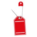 Red safety pin icon Royalty Free Stock Photo