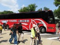 Red Safeway Tours Bus