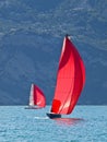 Red sail Royalty Free Stock Photo