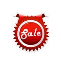 Red sale badge.