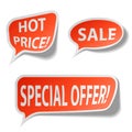 Red sale bubble tags