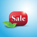 Red sale button Royalty Free Stock Photo