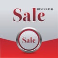 Red sale button Royalty Free Stock Photo