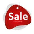 Red Sale Lable, shop isolated strickers, icons, signs, tag , illustrations set, shopping vector