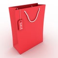 Red sale shopping bag Royalty Free Stock Photo