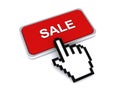 Red sale sign button Royalty Free Stock Photo