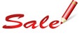 Red sale sign Royalty Free Stock Photo