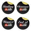 Black gold stickers sizzling,clearance,biggest,end of with red package