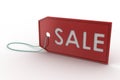 Red Sale Tag 3d rendering Royalty Free Stock Photo