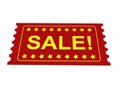 Red sale tag or ticket Royalty Free Stock Photo