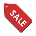 Red sale tag, vector Royalty Free Stock Photo