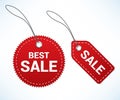 Red sale tags Royalty Free Stock Photo