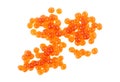 Red salmon caviar heap isolated on white background, top view Royalty Free Stock Photo