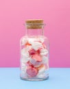 Saltwater Taffy in Corked Jar Royalty Free Stock Photo