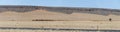 red sand and basalt rocks on desert escarpment, west of Goageb, Namibia