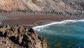 Red sand beach located on the island of El Hierro.