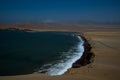 Red sand beach at paracas natural reserve Royalty Free Stock Photo