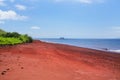 Red sand beach on Rabida Island, Galapagos National Park, Ecuador