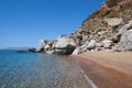 Red sand beach, Rhodes Royalty Free Stock Photo