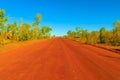 Red sand dirt road