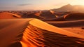 Red sand dunes, arid nature, desert Royalty Free Stock Photo