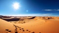 Red sand dunes, arid nature, Sachara desert Royalty Free Stock Photo