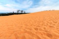 Red Sand Dunes Binh Thuan, Vietnam. Royalty Free Stock Photo