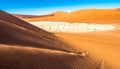 Red sand dunes in Deadvlei, Sossusvlei, Namib-Naukluft National Park, Namibia Royalty Free Stock Photo