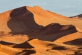 Red sand dunes of the Sossusvlei in Namibia Royalty Free Stock Photo