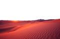 red sand dunes. transparent isolated PNG file. Royalty Free Stock Photo
