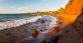 Red Sand From Pu\'u Olai Cinder Cone on Oneuli Beach Royalty Free Stock Photo