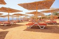 Red sand in Sharm El Sheik beach Royalty Free Stock Photo