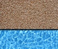 Red sand stone with pool Royalty Free Stock Photo