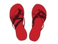 Red Sandals Illustrated Royalty Free Stock Photo