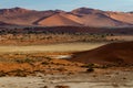 Red sanddunes of the Sossusvlei area Royalty Free Stock Photo