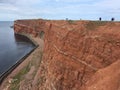 The Red Sandstone Cliffs on the Island of Heligoland Royalty Free Stock Photo