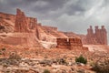 Desert Sandstone Landscape on a Stormy Day