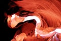 Red sandstone formations at antelope canyon Royalty Free Stock Photo