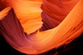 Red sandstone formations at antelope canyon Royalty Free Stock Photo