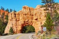 Red sandstone natural bridge in Bryce Canyon National Park in Utah, USA Royalty Free Stock Photo