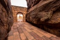 Red sandstone pathway in Badami fort