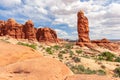 Red Sandstone Rocks Landscape in Moab, Utah, USA Royalty Free Stock Photo