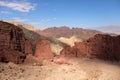 Scenic landscape in Eilat Mountains. Royalty Free Stock Photo