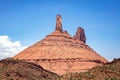 Red sandstone spire rock formation in the Utah desert Royalty Free Stock Photo