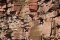 Red sanstone cliff, Fleswick Bay, St Bees Head, UK