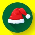 Red Santa Claus hat icon, New Year cap Royalty Free Stock Photo