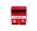 Red santa mail box for Christmas present wish lists on white background Royalty Free Stock Photo