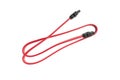 Red SATA Data Cable isolated on white background Royalty Free Stock Photo