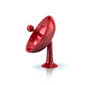 Red satellite antenna icon